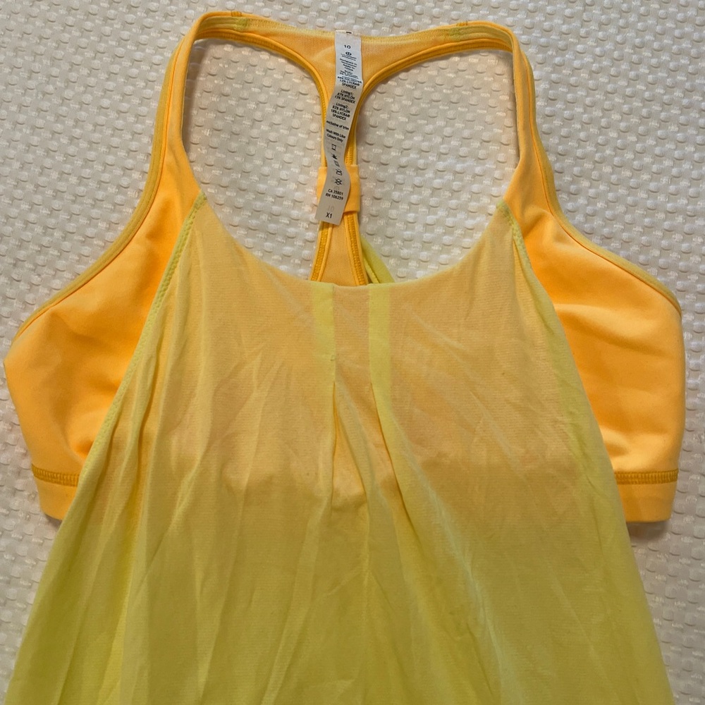 Lululemon Practice Freely Tank Mellow Lemon/Burning Yellow
top size 10 - Picture 6 of 9